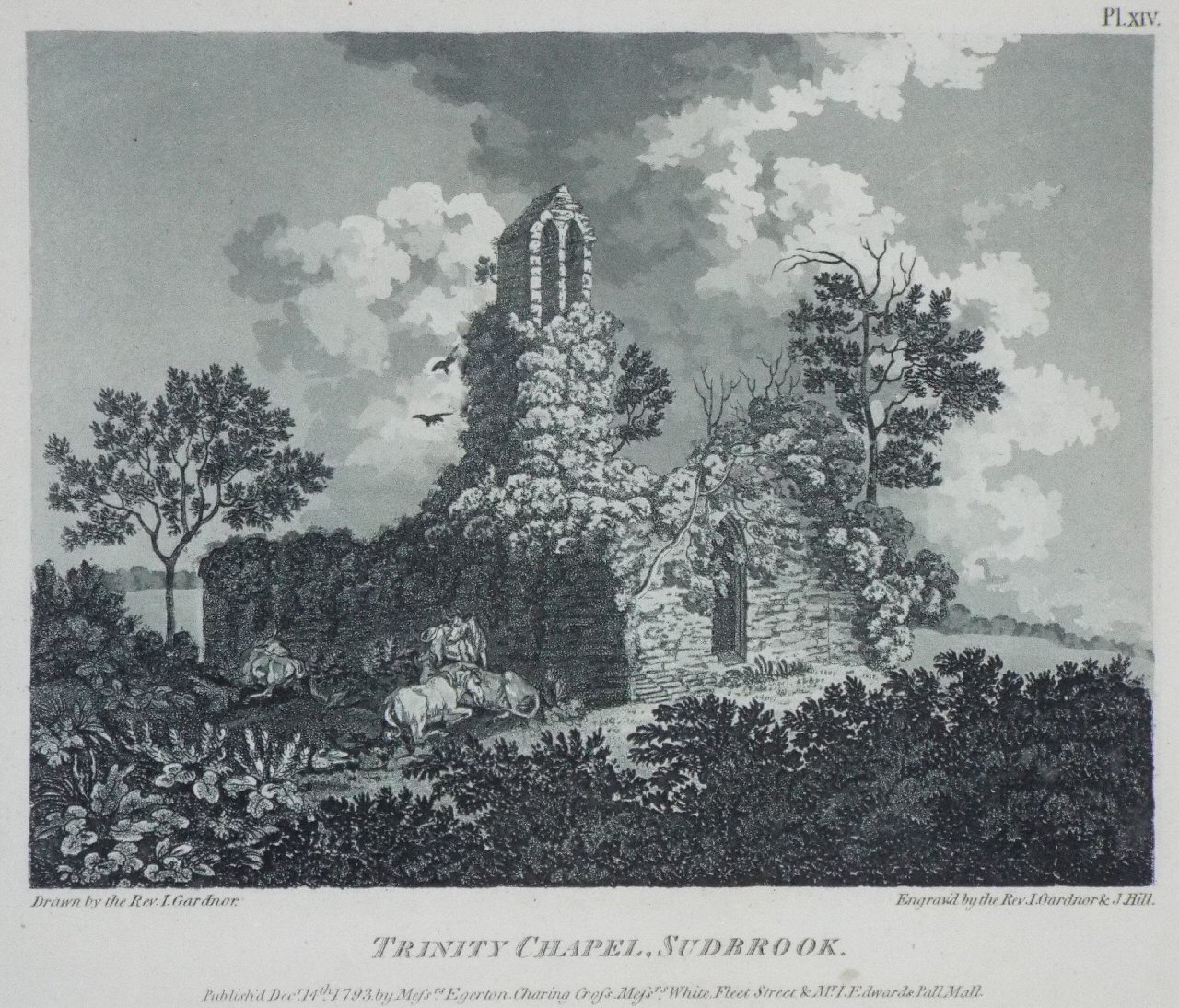 Aquatint - Trinity Chapel, Sudbrook. - Gardner